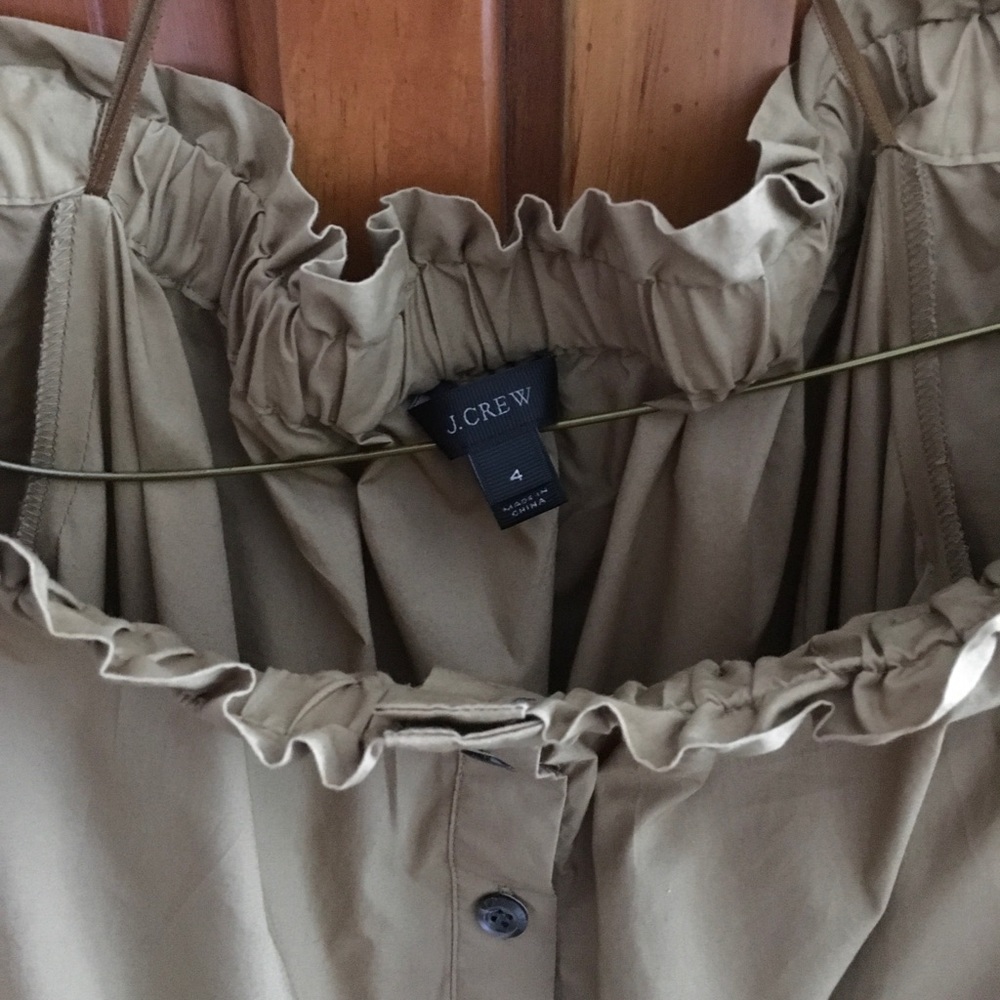 J CREW Black Label Brown Off-Shoulder Jumpsuit 4 - Picture 3 of 6